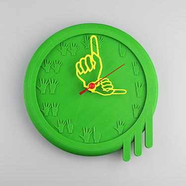 Finger counting wall clock