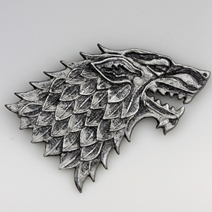 Game of Thrones inspired Flexible Rubber Coaster House Stark 3D Printed Coaster