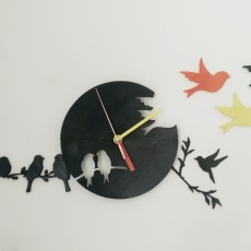 Picture of print of Silhouette Style Bird Clock