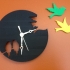 Silhouette Style Bird Clock print image