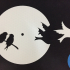Silhouette Style Bird Clock print image