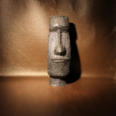 Picture of print of Moai Head on Easter Island