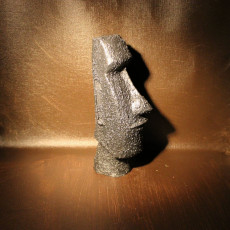 Picture of print of Moai Head on Easter Island