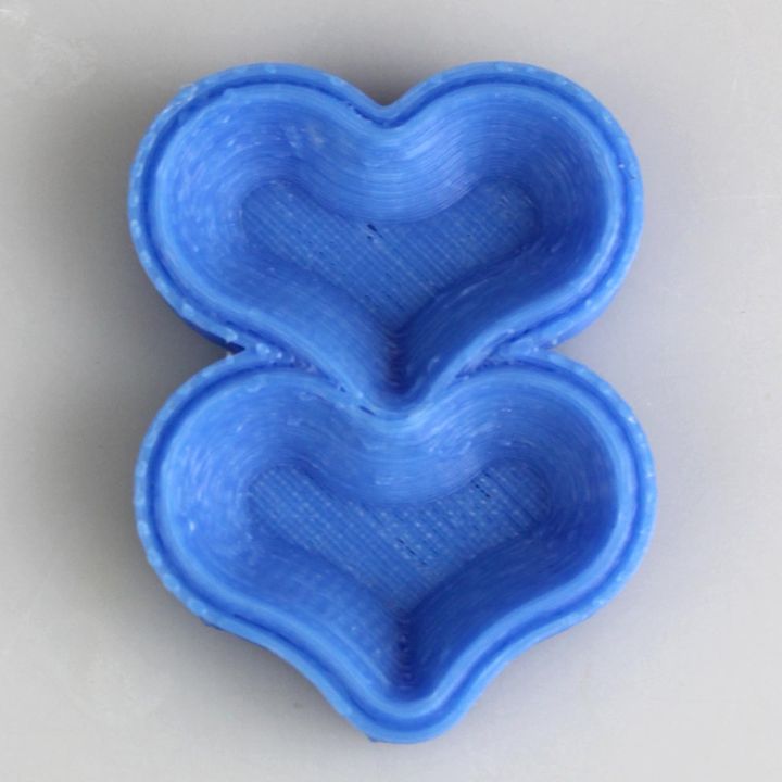 double heart ice mould