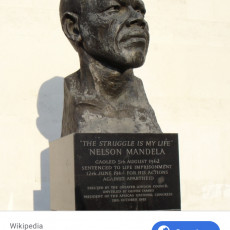Picture of print of Nelson Mandela Bust at the Royal Festival Hall, London