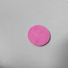 Picture of print of Breast Cancer Awareness Token This print has been uploaded by P. MORRIS