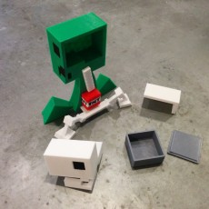 Picture of print of brain box for the minecraft creeper anatomy This print has been uploaded by Brian Spradlin