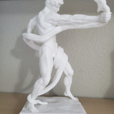 Picture of print of Athlete Wrestling a Python