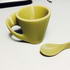 Espresso cup, saucer and sugar spoon image