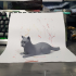 Alert Cat print image