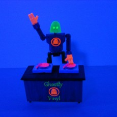 Picture of print of Ghostly Vinyl Robot DJ