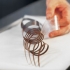 Chocolate comb pattern print image