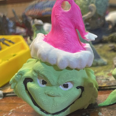 Picture of print of Grinch Head Christmas Ornament