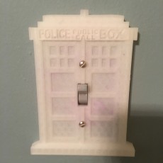 Picture of print of Time and Relative Dimension in Space (TARDIS) Light Switch Cover Plate