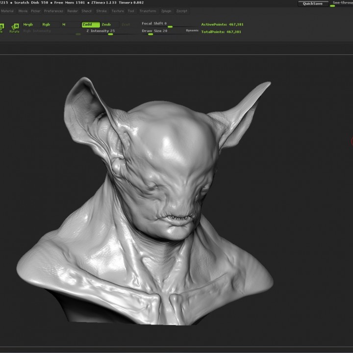 Community Print 3D Print of BATMAN BUST - C.A.