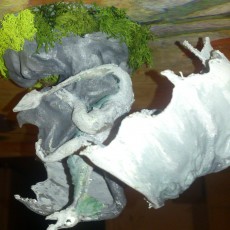Picture of print of dragon sculpture