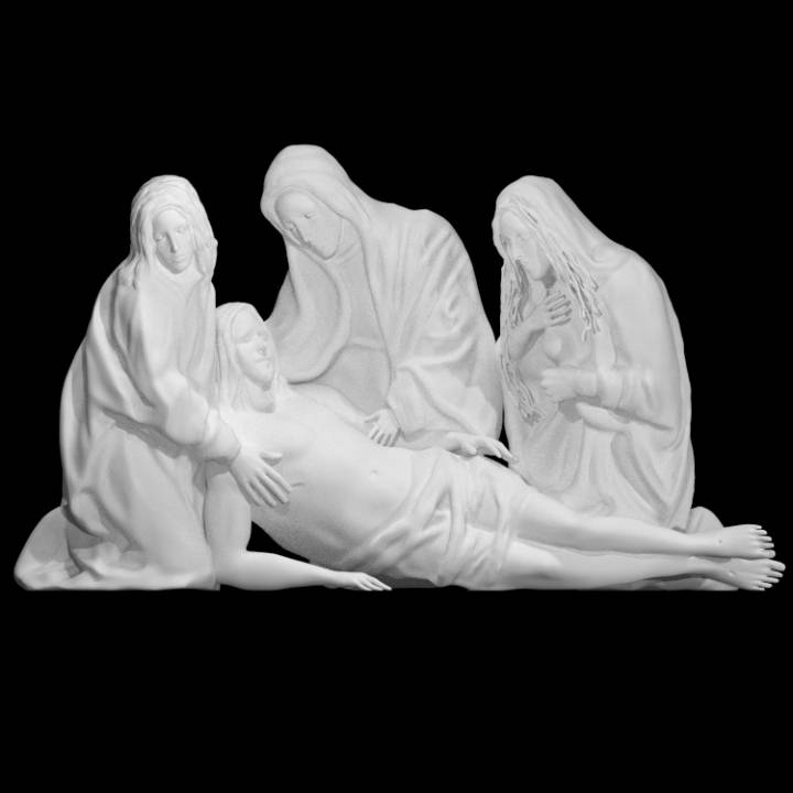 The dead Christ with the Virgin, St John and St Mary Magdalene; a Pieta