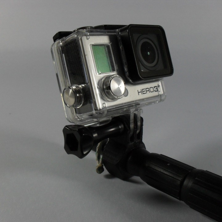 GoPro selfie-pole adapter for hiking pole
