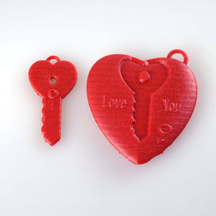 Heart and Key Pendant