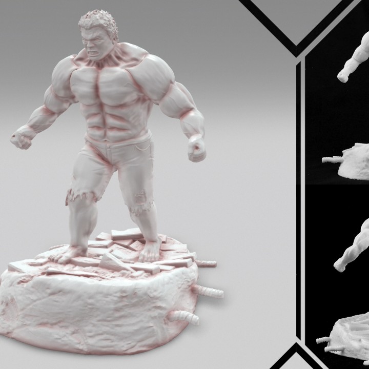Community Print 3D Print of The Hulk - Marvel Superhero