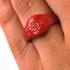 Mens valentines ring engraved hearts image