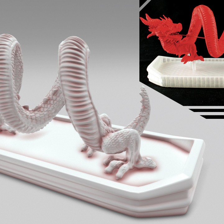 Community Print 3D Print of Chinese New Year Dragon Incense Holder