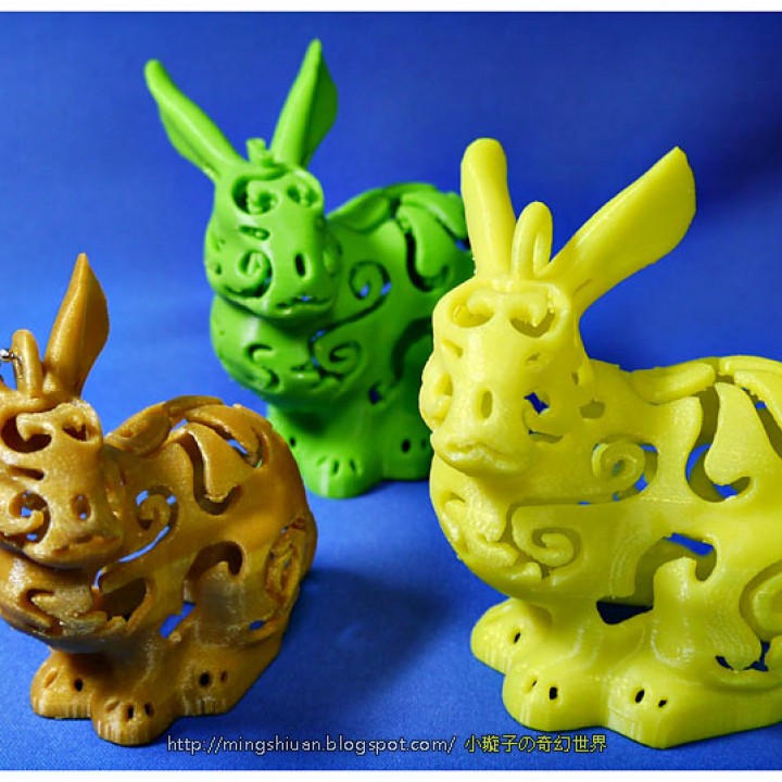Bunny Lamps carved
