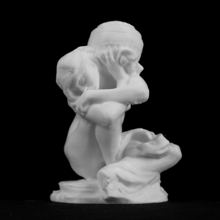 3D Printable Fallen caryatid with stone at Musée Rodin, Paris, France by  Musée Rodin