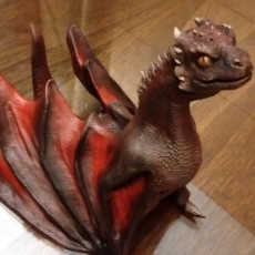 Picture of print of Drogon From "Game of Thrones"
