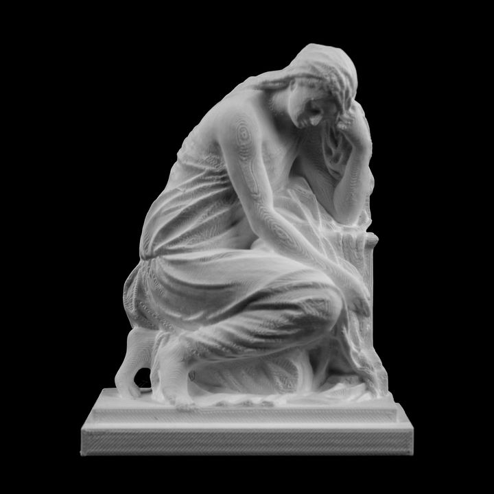 The Suffering 'Pleureuse' at The Louvre, Paris