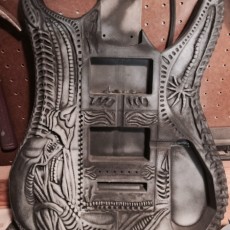 Picture of print of HR Giger Guitar This print has been uploaded by Christopher Meyer