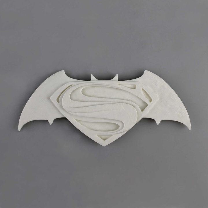3D Printable Batman vs Superman Logo by John Martins