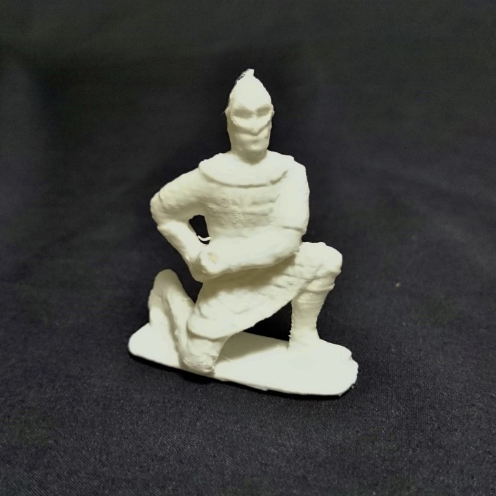 A seated army soldier