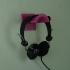Wall mounted headphone stand with hidden screws. image