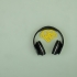 'V' shape wall mounted headphone stand image