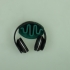 SinE - Headphone wall mount with soundwave design image