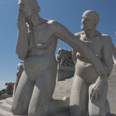 Picture of print of Sculpture at The Vigeland Sculpture Park, Norway