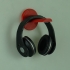 Wall mounted Headphone stand (Anodized black) image