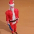 Runescape player with Santa outfit and scimitar print image