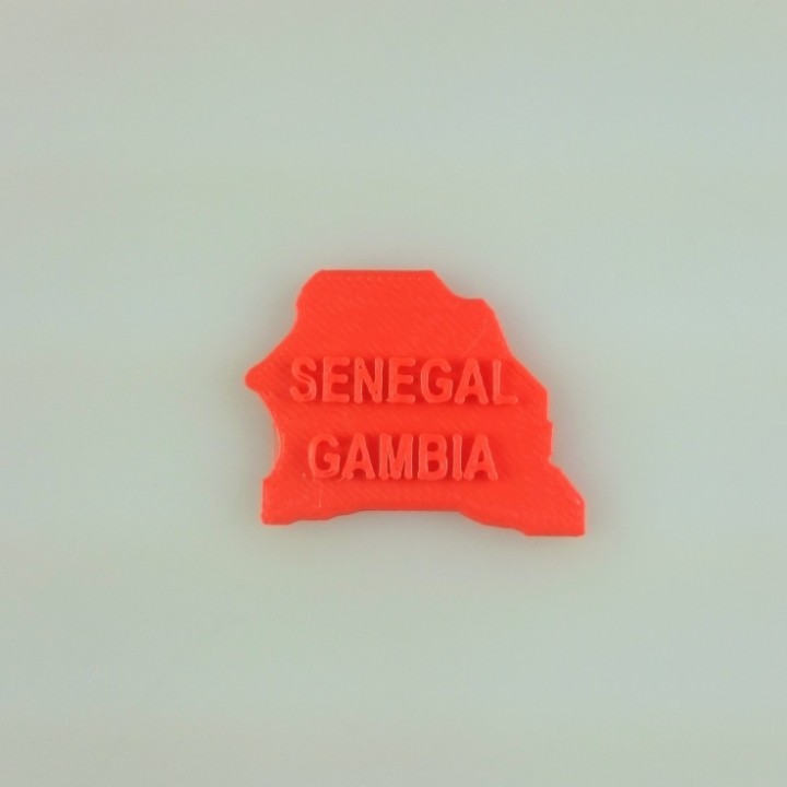 Map of Senegal Gambia