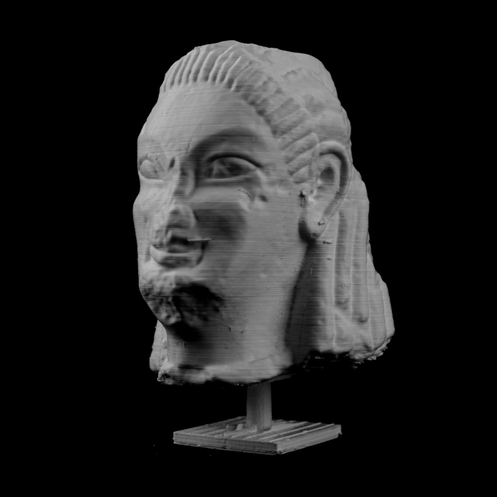 Tufa head of a Sphinx or Siren at the Metropolitan Museum of Art, New York