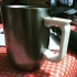 Handle for steel coffee cup print image