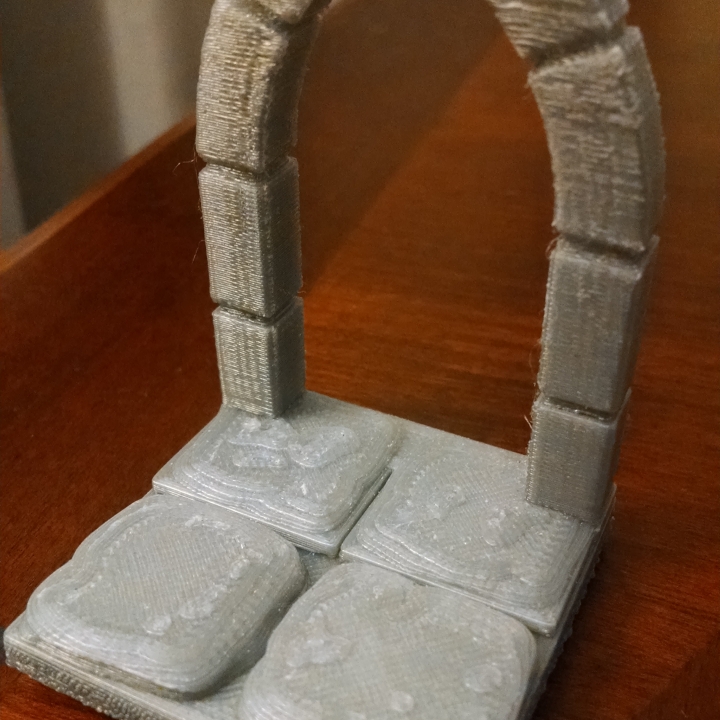 Stone Dungeon Floor with Arched Doorway (OpenForge compatible)