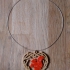 Squirrel in Wooden Heart necklace image