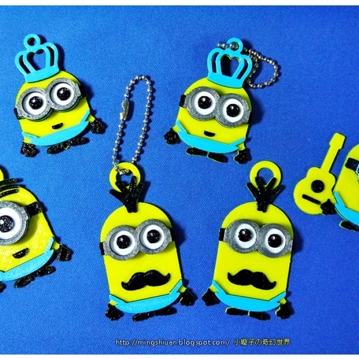 Minions Keychain / Magnets - Father's Day cute version