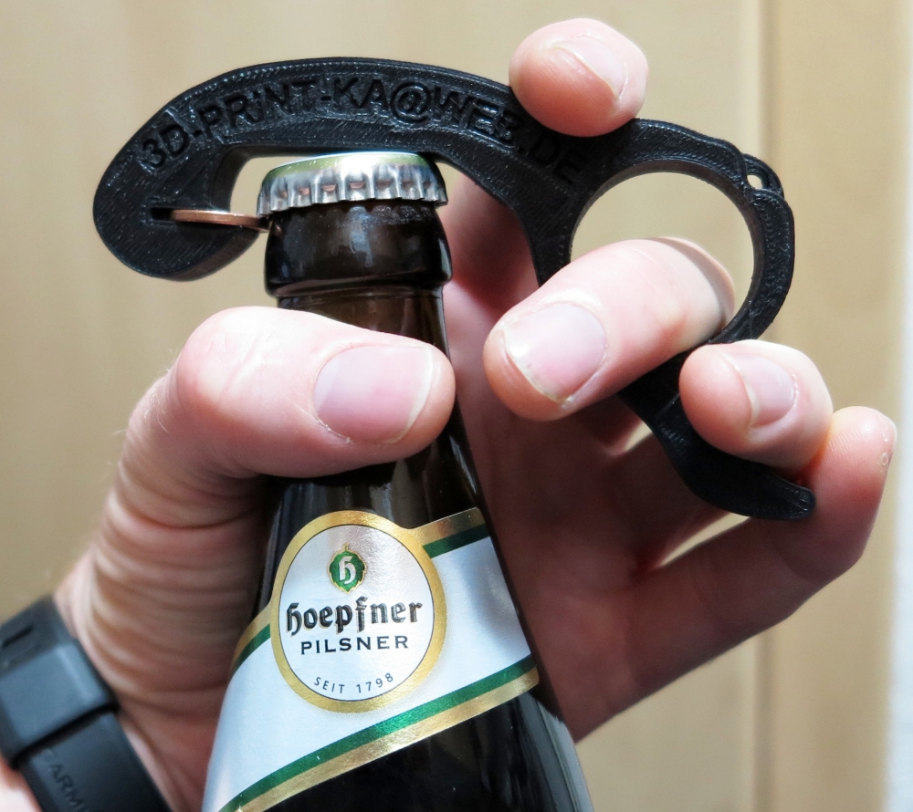 Bottle opener, one handed | Flaschenöffner, Einhandöffner