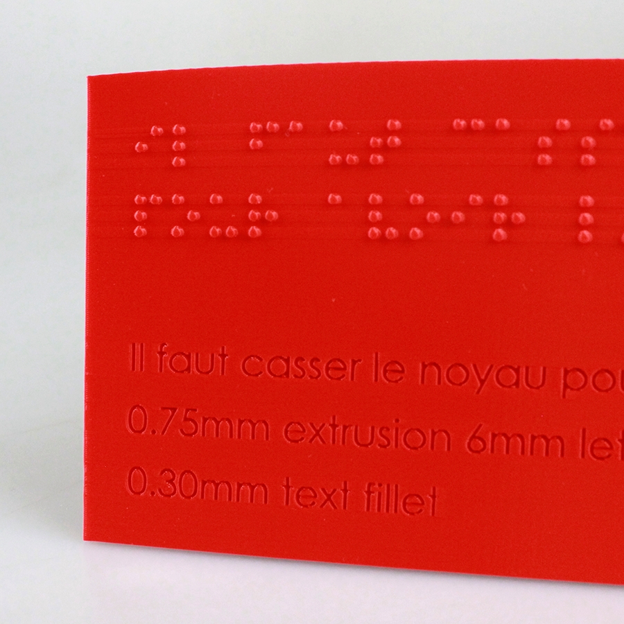 Plautus Braille Sample - 3D Print