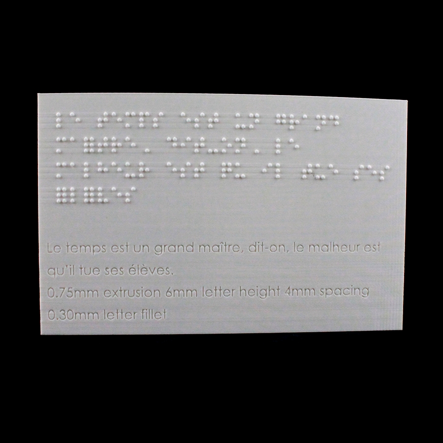 Berlioz Braille Sample - 3D Print