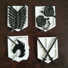Picture of print of Attack on Titan - Shingeki no Kyojin - Military Emblem Badges This print has been uploaded by Stivan Solakov