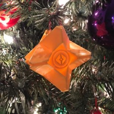 Picture of print of Ghost from Destiny christmas decoration